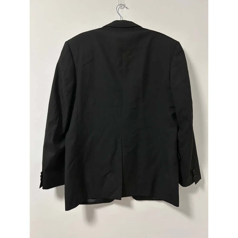 Pierre‎ Balmain Mens Black 100% Pure New Wool Tuxedo Jacket Blazer 41 Reg